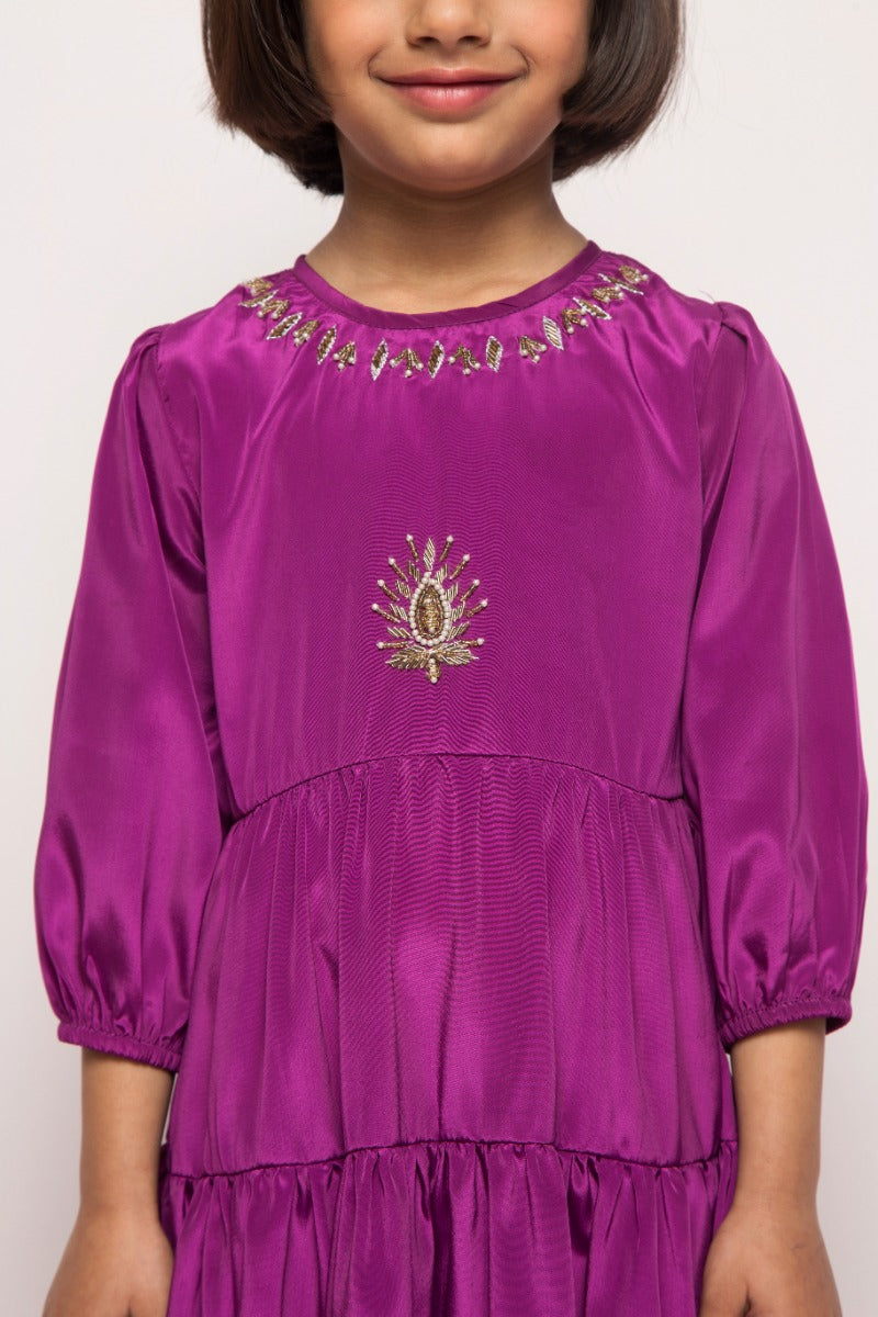 Midi Dress With Handwork Embellishments