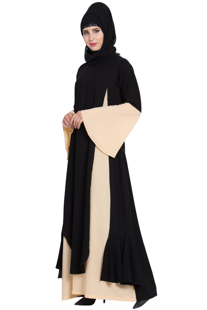 Mushkiya-Dual Layered Stylish Dress-Not An Abaya