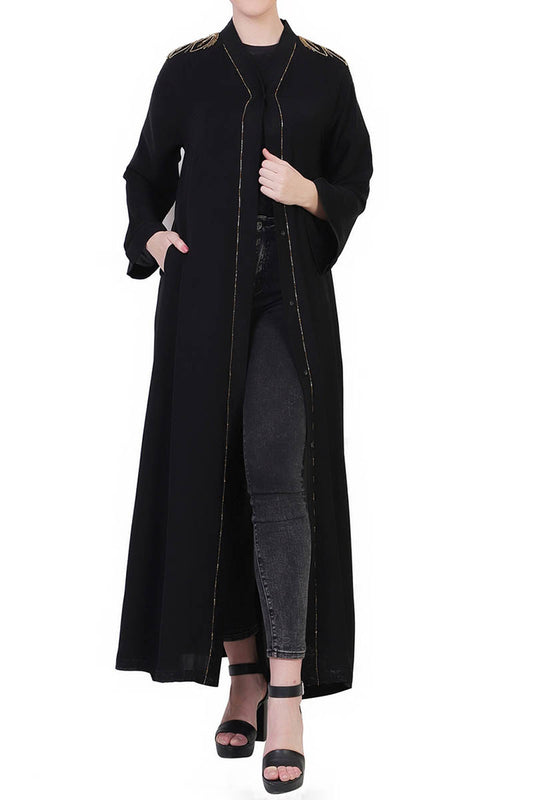 Mushkiya-Open Dress  With Hand Embellishments-Not An Abaya.