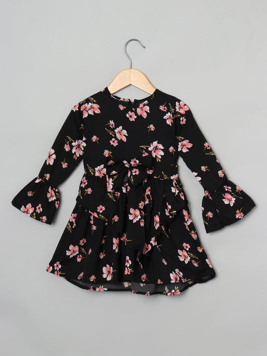 Designer Frock For Girl's In Crepe Fabric