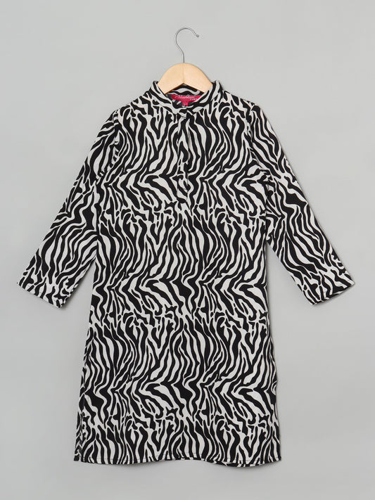 Long Tunic For Girls In Crepe Fabric