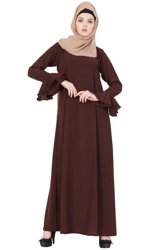 Long Gown With Bell Sleeves- Not An Abaya