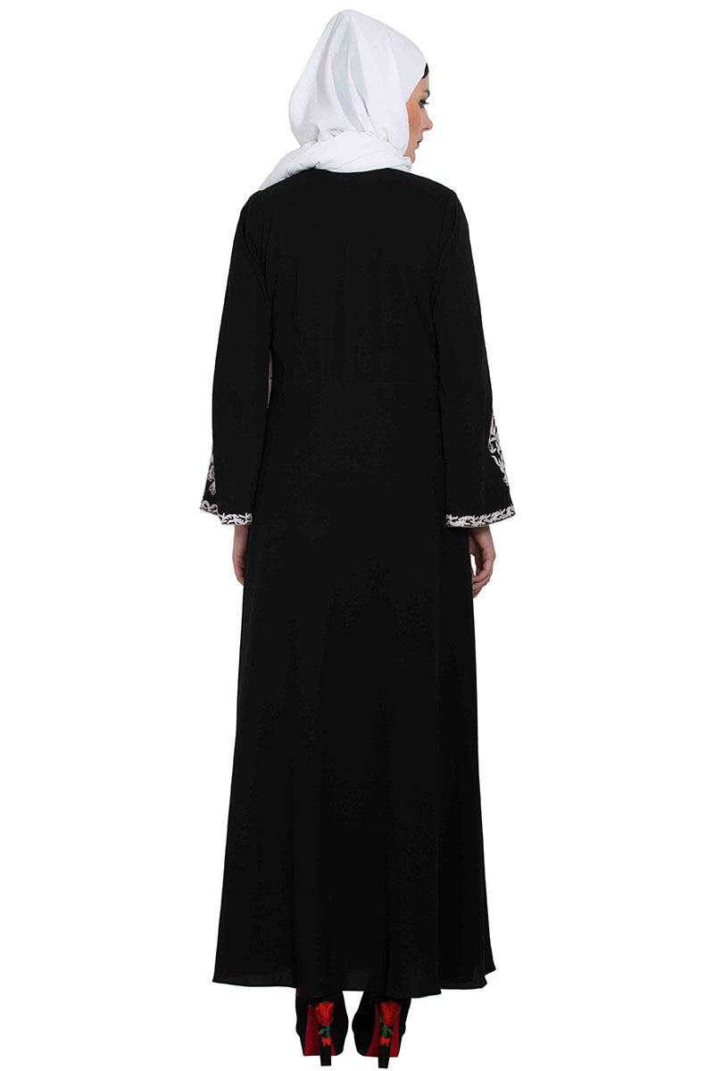 Embridered Abaya With Umbrella Flare