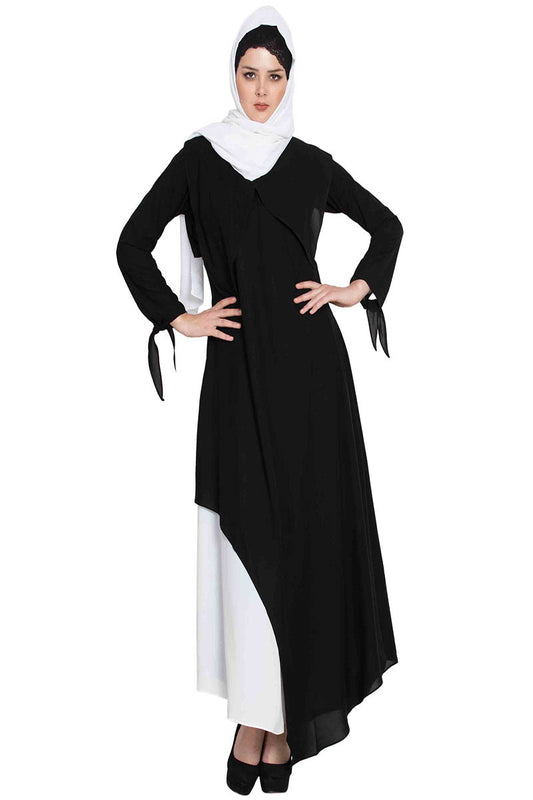 Elegant Dress With Multiple Detailings - Not An Abaya