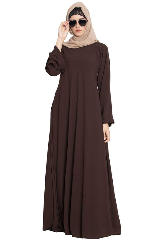 Umbrella Flare Abaya In Kashibo Fabric