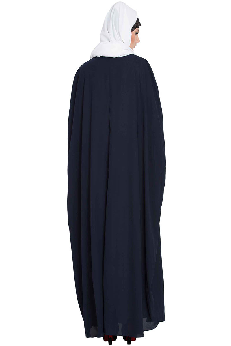 Casual Long Dress And A Long Cape Combo- Not An Abaya