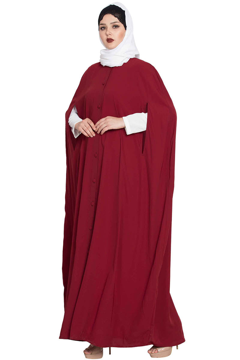 Casual Long Dress And A Long Cape Combo- Not An Abaya