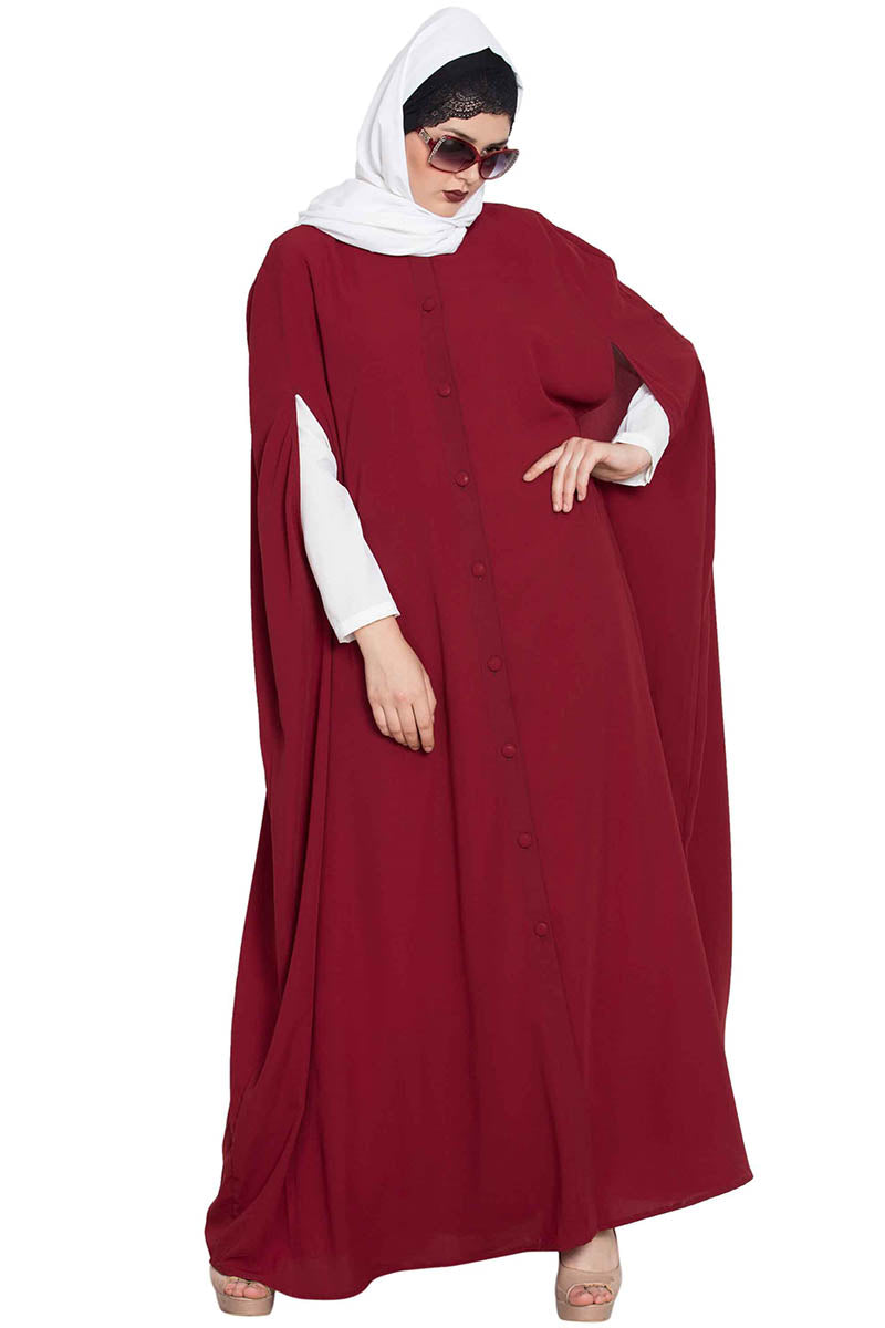 Casual Long Dress And A Long Cape Combo- Not An Abaya