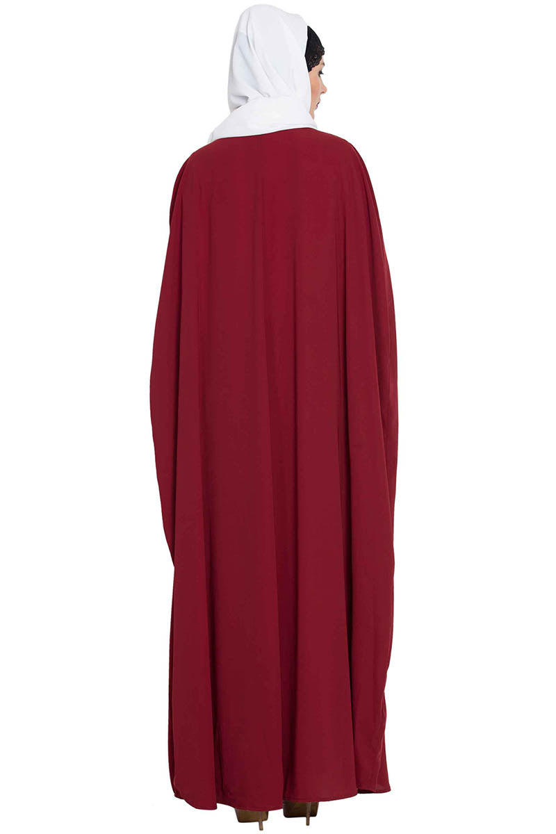 Casual Long Dress And A Long Cape Combo- Not An Abaya