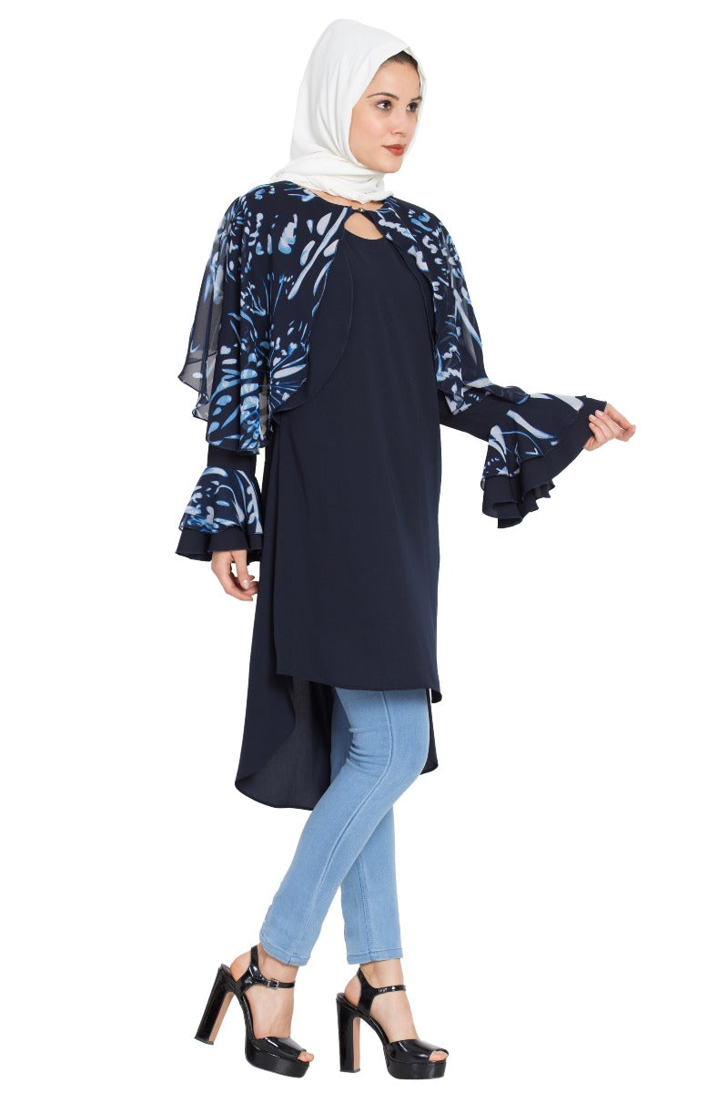 Designer Kurti In Firdaus (Polyester) Fabric