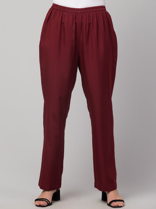 High Rise Trouser In French Crepe.
