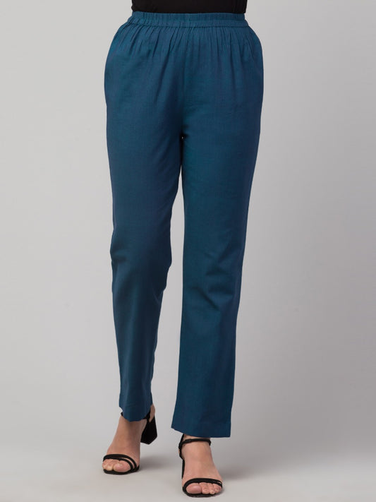 High Rise Trouser In Cotton