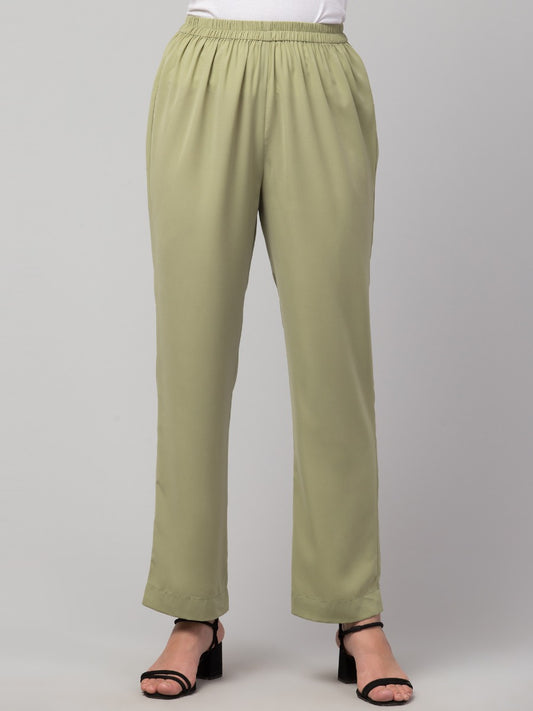 High Rise Trouser In Nida Matte