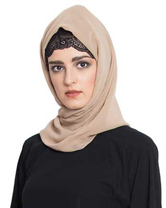 Hijab-Beige-Fine Georgette
