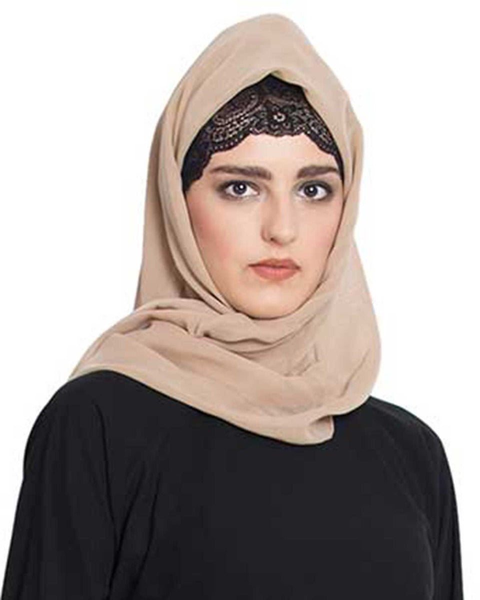 Hijab-Beige-Fine Georgette