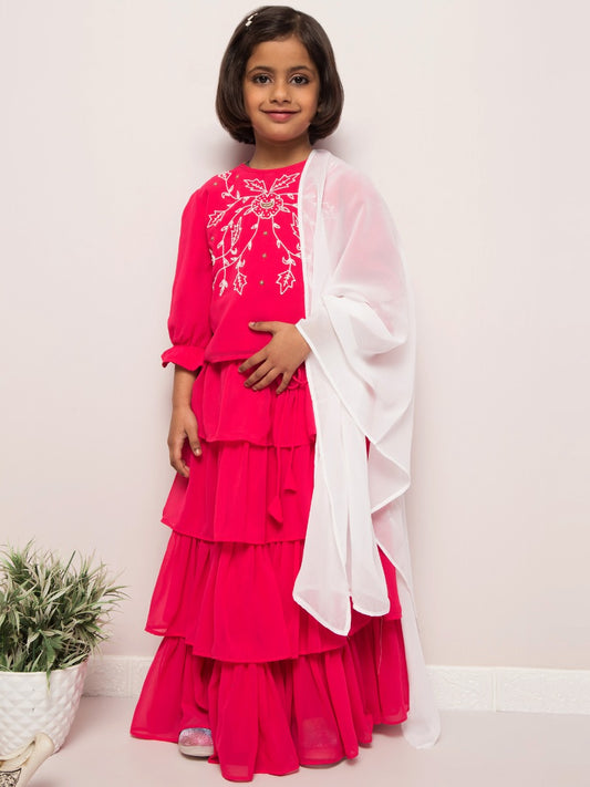 Skirt-Top-Duppata-3 Pcs Set