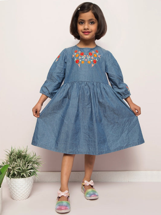 Midi Dress With Zardozi Work  Embellishments