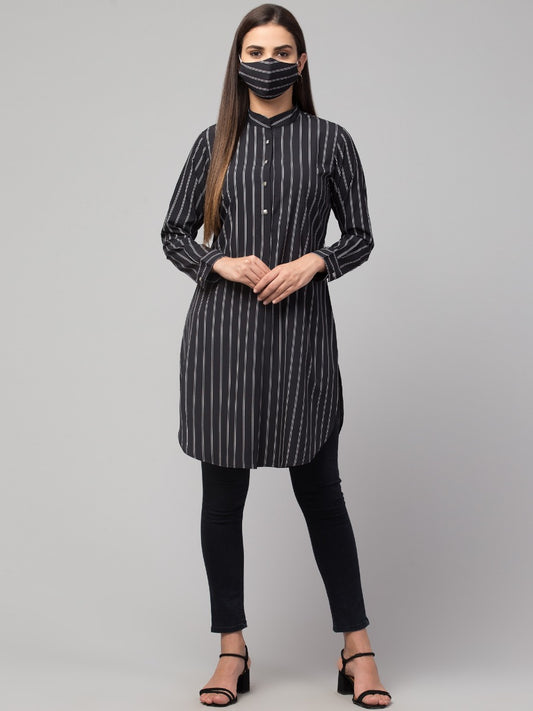 Front Open Tunic With Matching Belt.