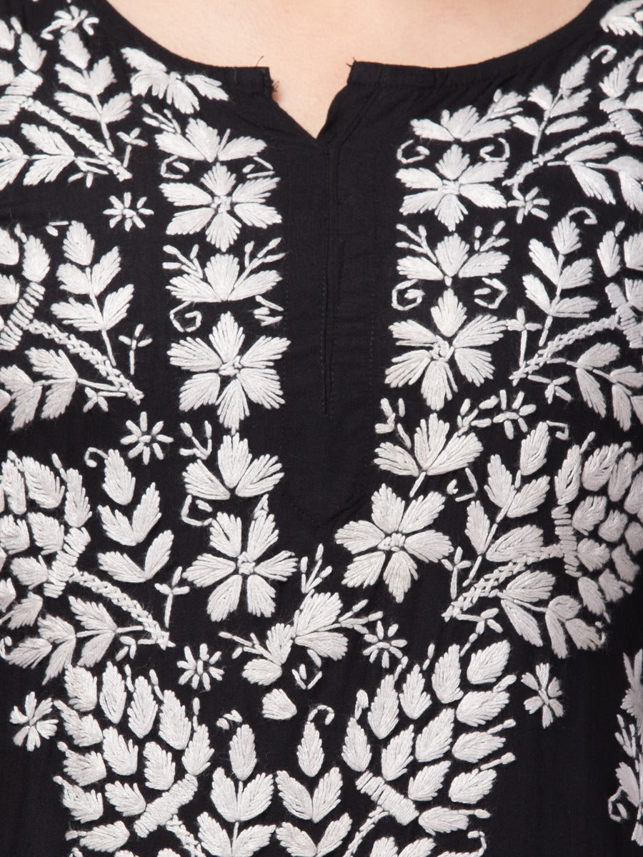 Two Pcs Suit With Hand Chikankari Work In Premium Rayon Fabric