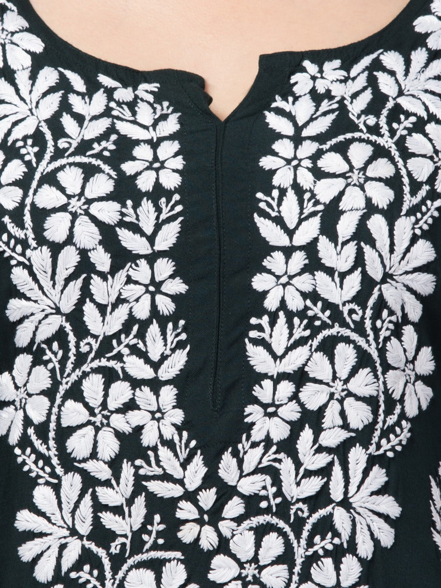 Two Pcs Suit With Hand Chikankari Work In Premium Rayon Fabric
