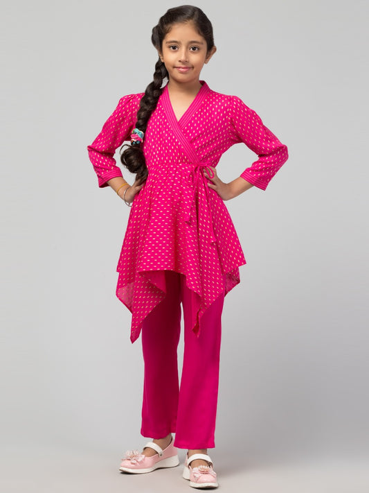 Two Pieces Set- Dhoti Shalwar And Long Top