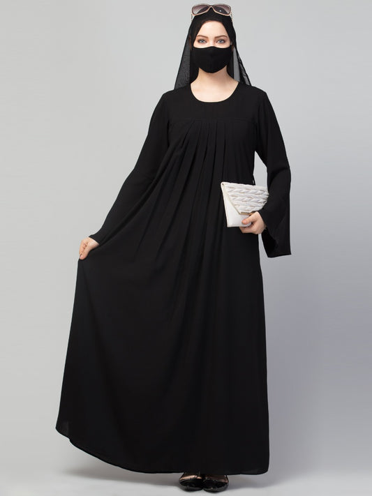 Designer Abaya With Pleats & Belt