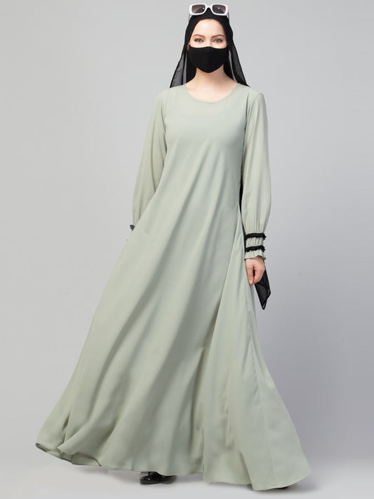 Two Pieces Set- Abaya With Hijab