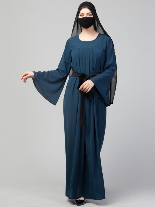 Designer Abaya With Pleats & Belt