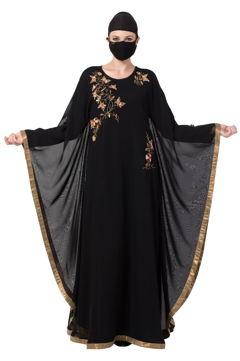 Mushkiya-Three Pieces Set Of Dress With Hand Work-Not An Abaya