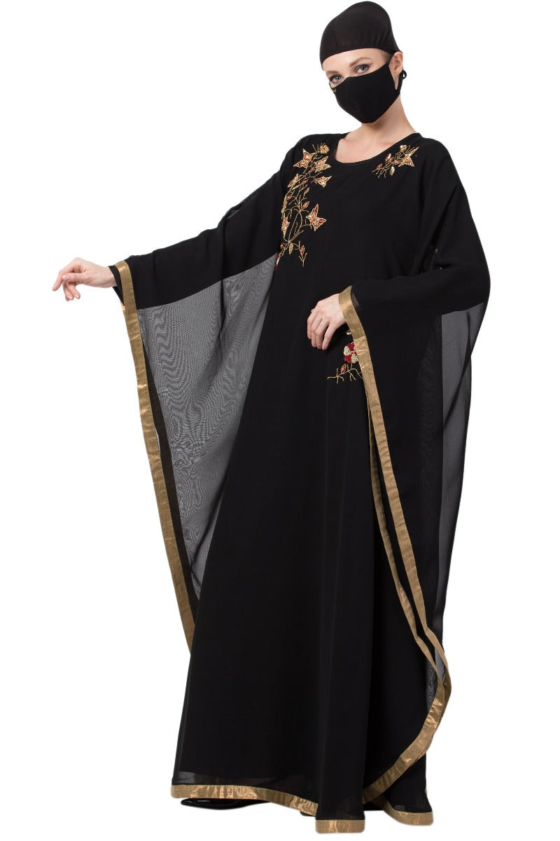 Mushkiya-Three Pieces Set Of Dress With Hand Work-Not An Abaya