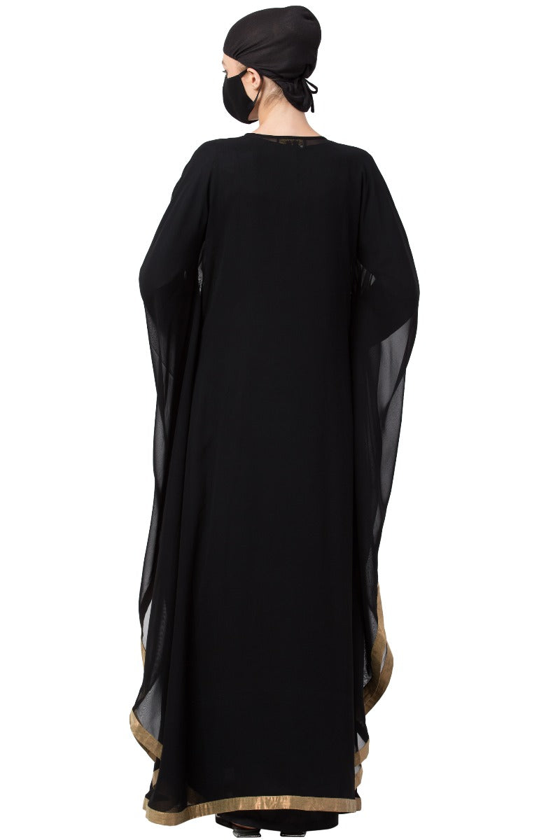 Mushkiya-Three Pieces Set Of Dress With Hand Work-Not An Abaya