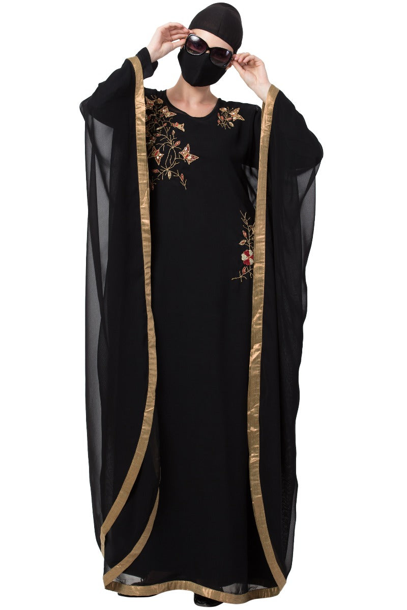 Mushkiya-Three Pieces Set Of Dress With Hand Work-Not An Abaya