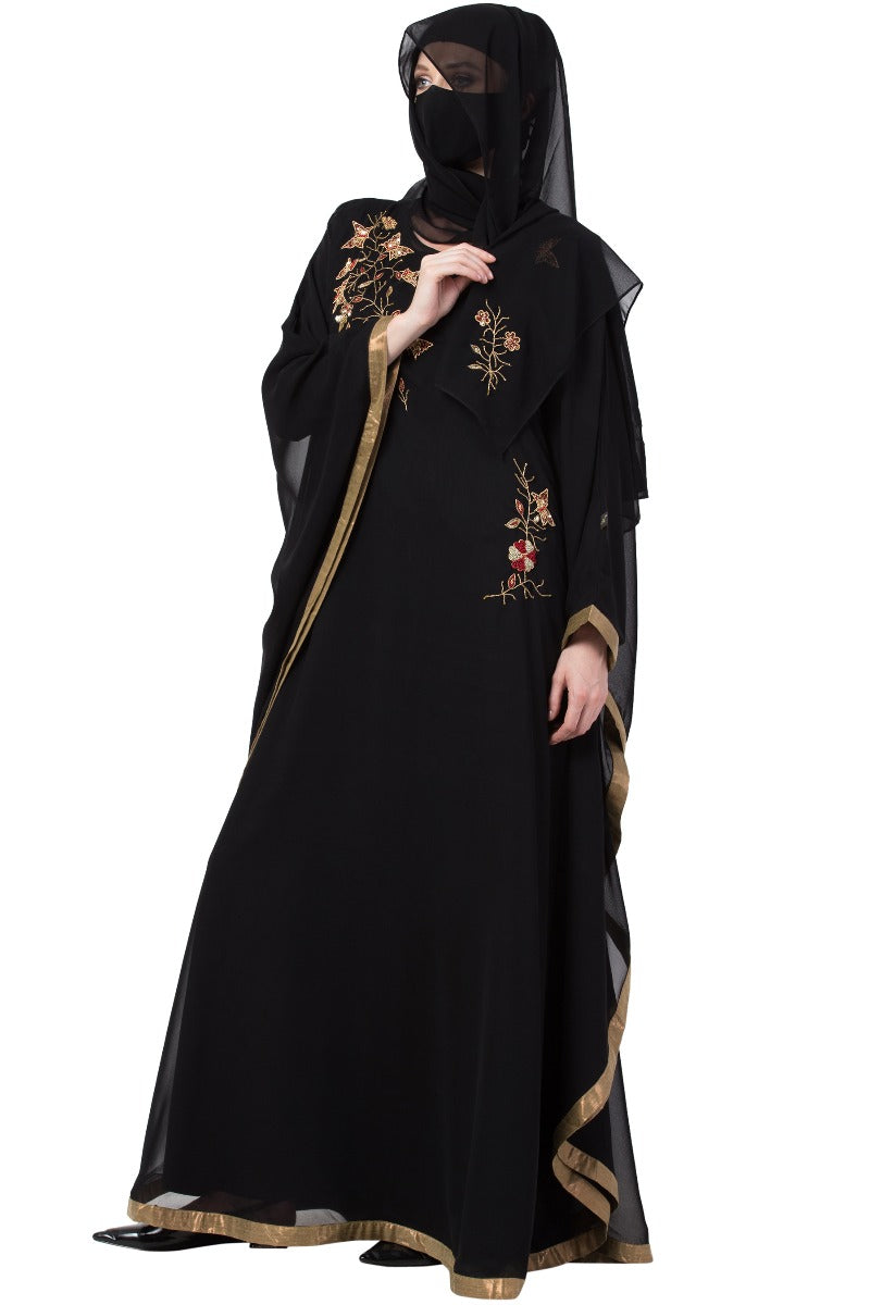 Mushkiya-Three Pieces Set Of Dress With Hand Work-Not An Abaya