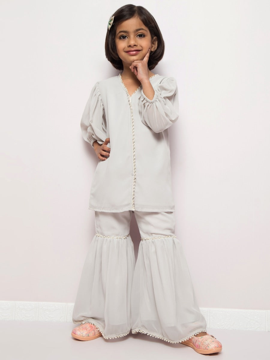 Long Top with Sharara And Dupatta- 3 Pcs Set