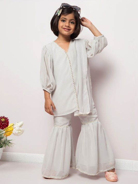 Long Top with Sharara And Dupatta- 3 Pcs Set