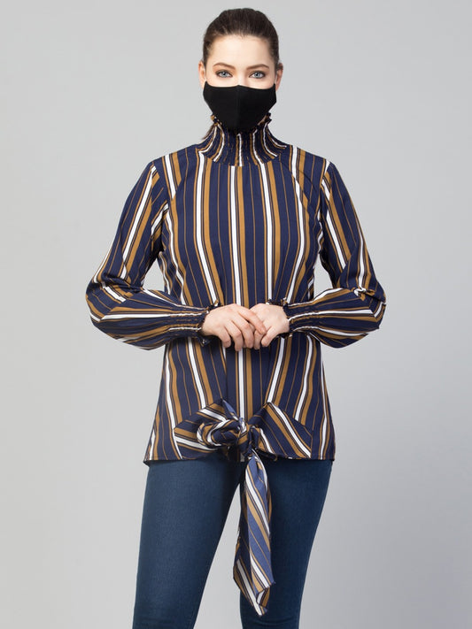 Designer Tunic With Elasticated Long Neck.