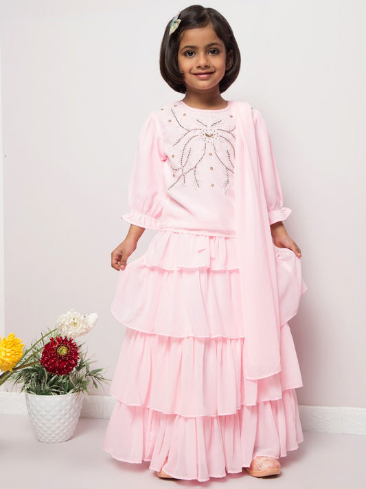 Skirt-Top-Duppata-3 Pcs Set