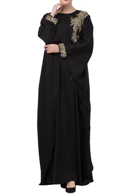 Luxurious Kaftan Abaya With Wire and Stone Work.