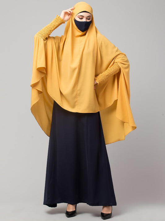 Two Pieces Jilbab Set With Adjustable Mouth Piece.