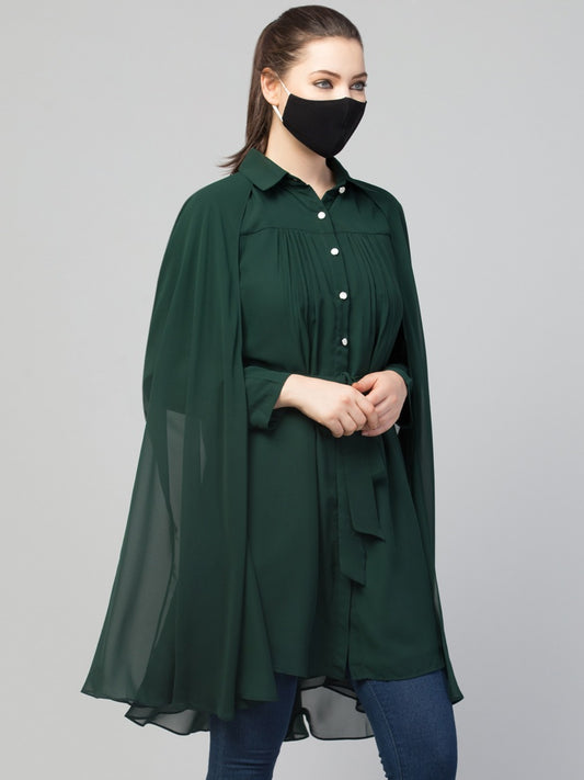Premium Georgette Tunic With Attached Cape