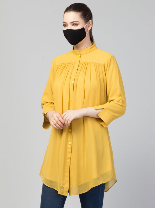 Georgette-Shot Tunic With Linng