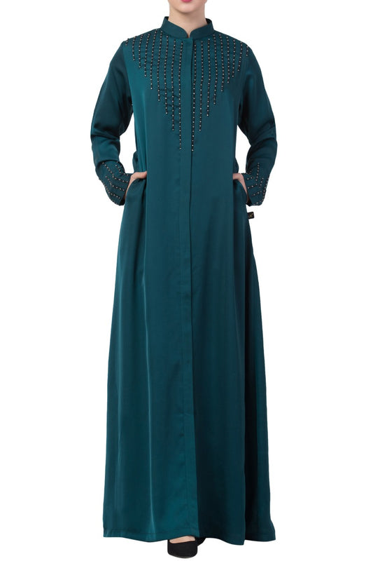 Front Open - Occasion Abaya With Hand Embellishments