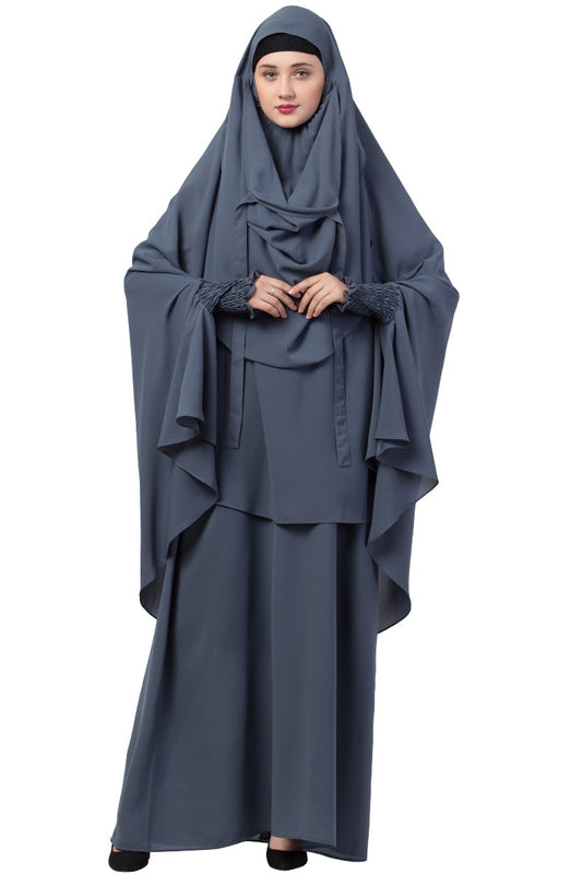 Two Piece - Jilbab Set In Premium Kashibo Fabric