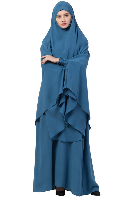 Two Piece - Jilbab Set In Premium Kashibo Fabric