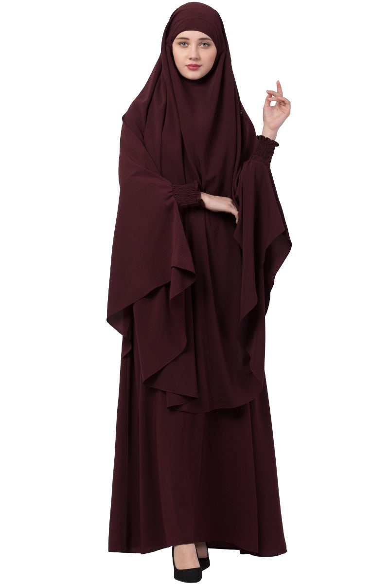 Two Piece - Jilbab Set In Premium Kashibo Fabric