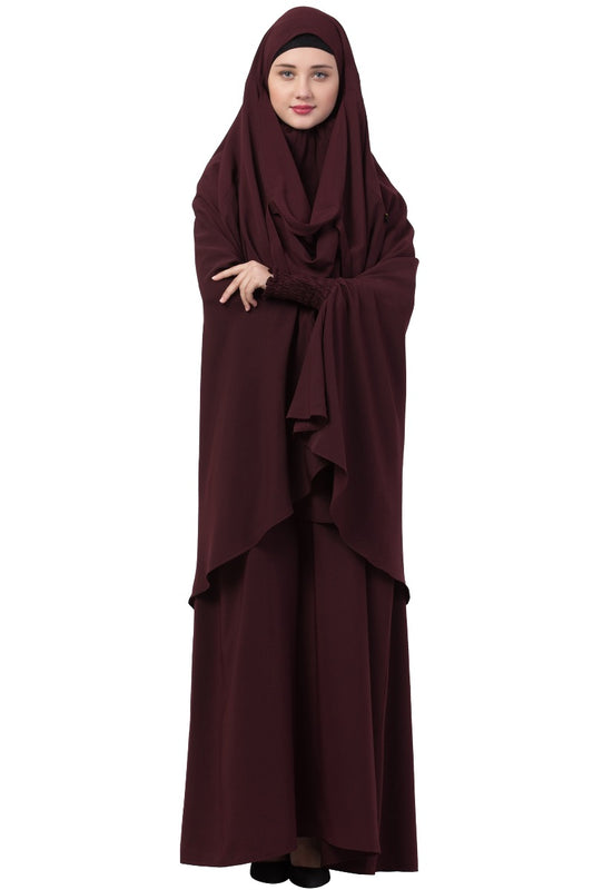 Two Piece - Jilbab Set In Premium Kashibo Fabric