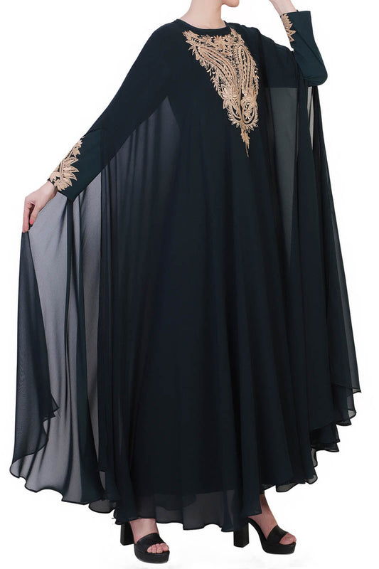 Mushkiya-Designer Dress In Abaya Fit-Not An Abaya.