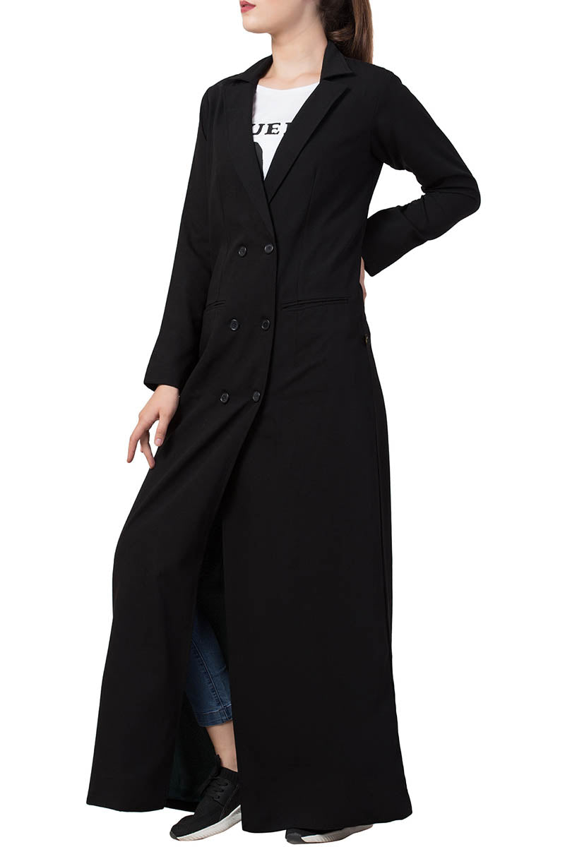 Long Abaya Coat In Firdaus Fabric With Lining