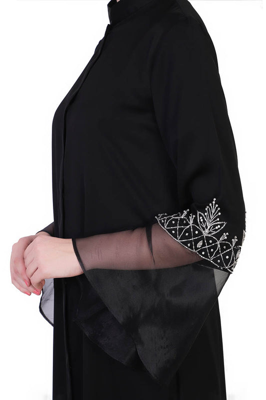 Mushkiya-Open Dress With Hand Embellishments-Not An Abaya.