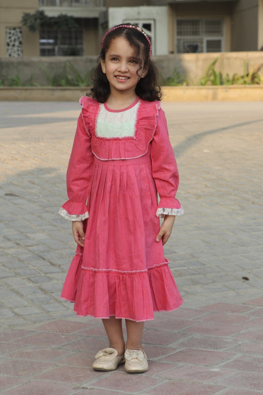 Stylish Designer Wear Dress for Girls in Cotton Fabric